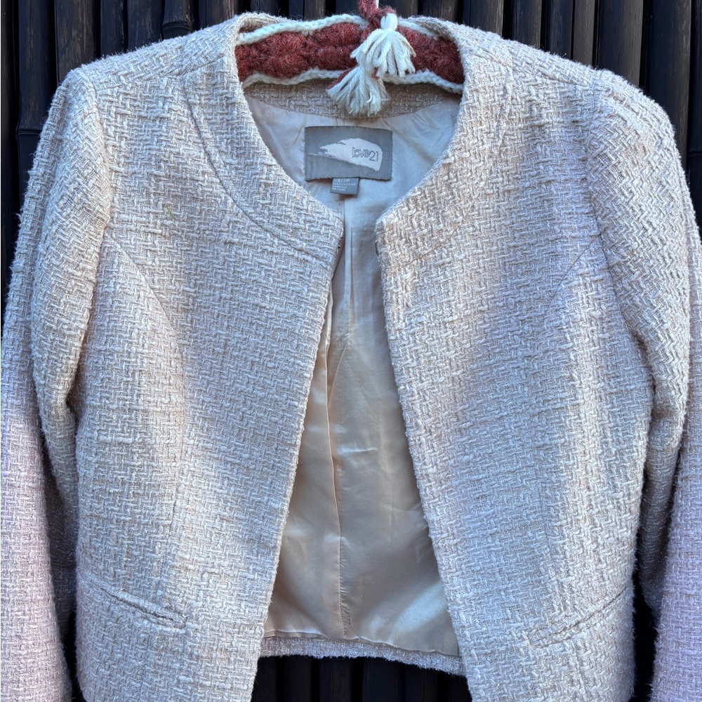 Love 21 Blazer Dusty Rose/Cream XS
